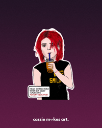 Yeah, I Drink Boba When I'm Killin' 'Cause It's Fuckin' Delicious! Vinyl Sticker