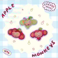 apple monkeys sticker pack