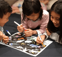 Image 3 of Hey Doodle Reusable Mat Glow in the Deep