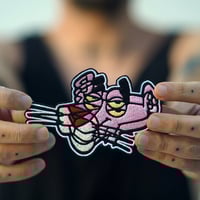 Image 2 of Trippy Panther embroidered patch
