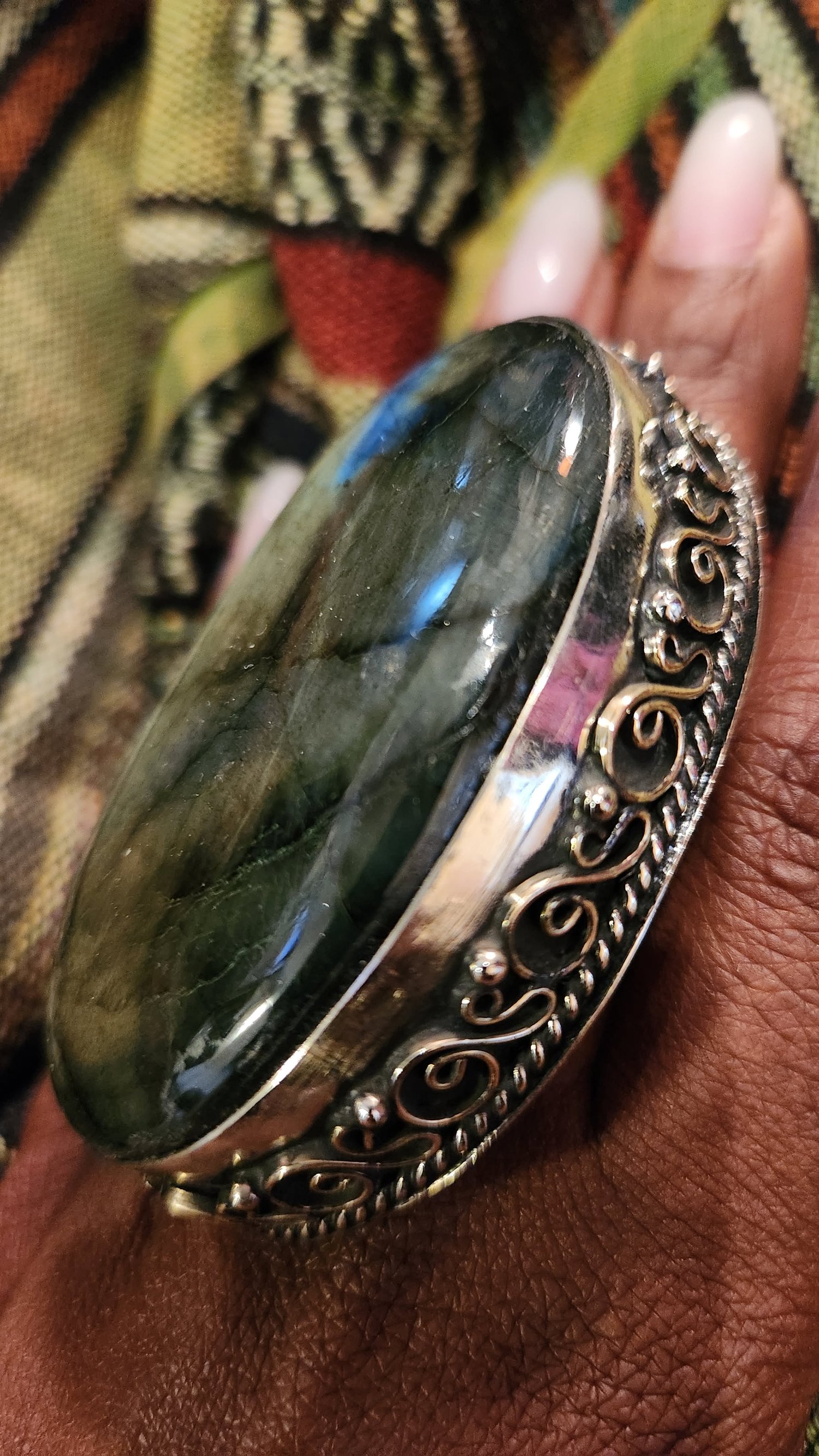 Image of The EB GODDESS RINGS-*Laboradite & Aura Quartz*