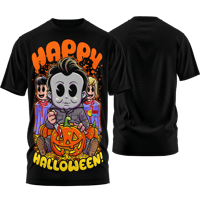 Image 1 of SLASHxHAPPY - Happy Halloween T-Shirt (Black)