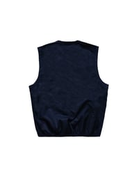 Image 2 of Script Nylon Pullover Vest Navy Blue