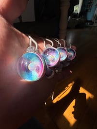 Image 3 of Mini Mushroom Pendy in Meta, Gold Ruby, and Gold Amethyst