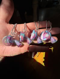 Image 4 of Mini Mushroom Pendy in Meta, Gold Ruby, and Gold Amethyst