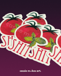 Tomato Basil Shit - Dance Gavin Dance-Inspired Vinyl Sticker