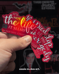 Image 1 of Limited Edition Bundle - Revenge Bible Verses Red Holographic Vinyl Stickers