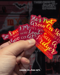 Image 3 of Limited Edition Bundle - Revenge Bible Verses Red Holographic Vinyl Stickers