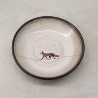 Image 1 of Black Ceramic Fox Pasta Bowl