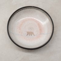 Image 1 of Black Ceramic Polar Bear Pasta Bowl