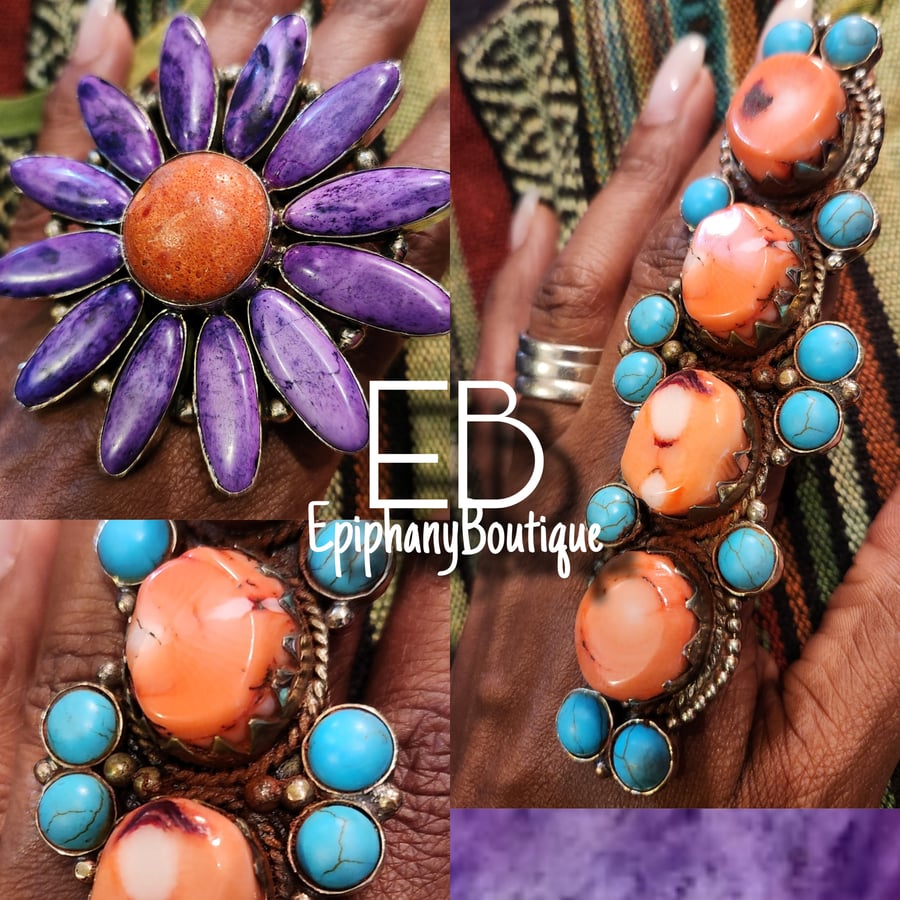 Image of EB Goddess Rings: Coral Queens