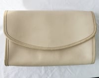 COACH VINTAGE BONE LEATHER STERLING CLUTCH/CROSSBODY BAG 9945 EUC