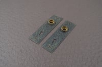 Image 7 of Victorian Brass Escutcheon Plates, 1890's Antique Door Hardware, #899