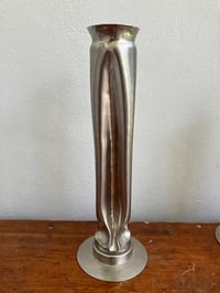 Image 8 of Thomas Roy Markusen Brutalist Nickel Plated Vases, Set of 3, 1970s