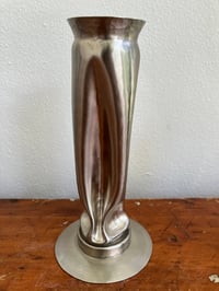 Image 9 of Thomas Roy Markusen Brutalist Nickel Plated Vases, Set of 3, 1970s