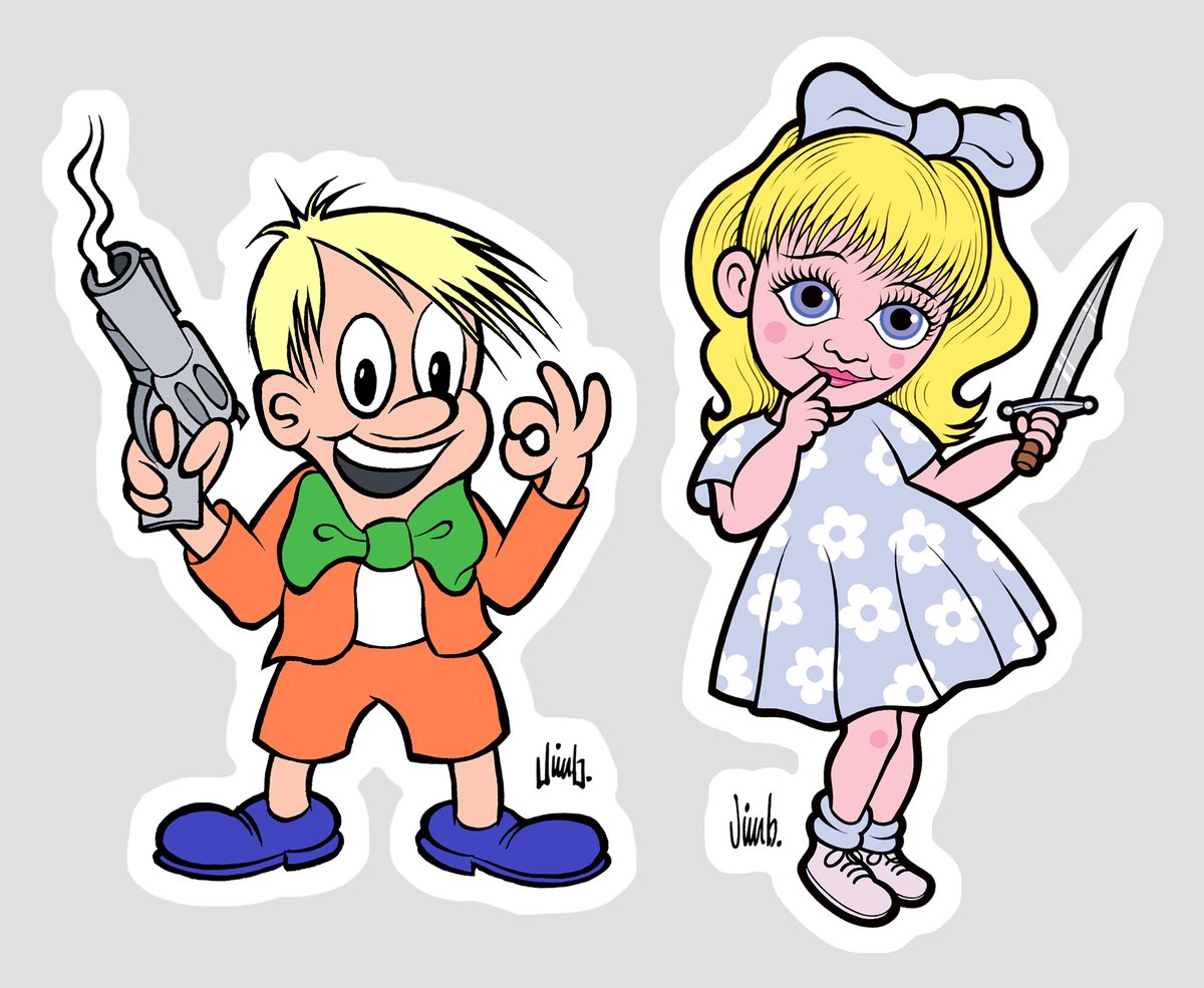 Image of LI’L SCOTTY & LI’L VAL die cut sticker set