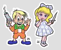 Image 1 of LI’L SCOTTY & LI’L VAL die cut sticker set