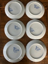 Image 3 of Set of Six Viana do Castelo side plates for SAKS Fifth Avenue, hand-painted, 1980s