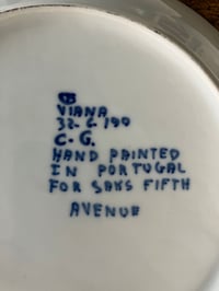 Image 5 of Set of Six Viana do Castelo side plates for SAKS Fifth Avenue, hand-painted, 1980s