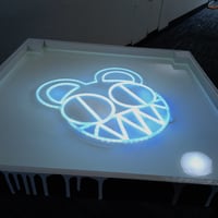 Image 1 of Radiohead "Bear" Logo Custom Resin End Table