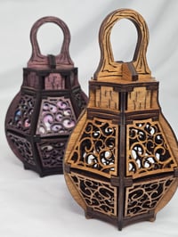 Image 1 of Handcrafted Wooden Lantern | Tea Light Holder | Origami Paper Diffusion