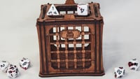 Image 1 of Handcrafted Wooden Dice Jail – The Perfect Gamer's Gift | Unique Dice Organizer and Dungeon