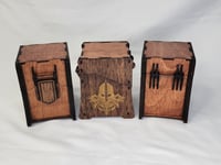 Image 1 of Custom RPG Card Holder - Personalized Class Emblem and Name Engraving for DnD, MTG, and More