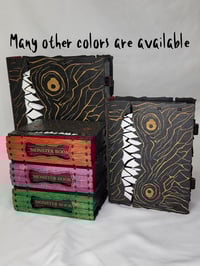 Image 1 of Monster Book Boxes - 3 Sizes | Handmade Wooden Case for Dice, Cards | Gamer Gift