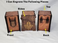 Image 2 of Custom RPG Card Holder - Personalized Class Emblem and Name Engraving for DnD, MTG, and More