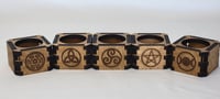 Image 2 of Magical Wood Tea Light Holders – Celtic, Viking, and Witchy Designs