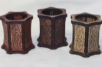 Image 2 of Celtic Inspired Wooden Tea Light Holders - Enchanting Home Decor