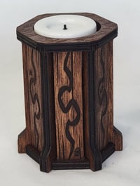 Image 3 of Celtic Inspired Wooden Tea Light Holders - Magical Home Decor