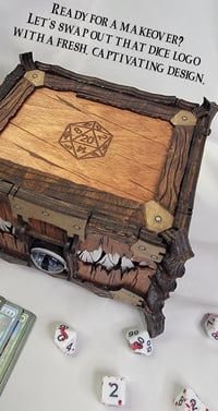 Image 4 of Handcrafted Mimic Chest – DnD &amp; MTG Deck Box – Custom Dice Holder