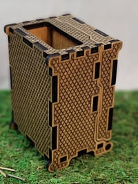 Image 3 of Personalized Dragon Scale Dice Tower | Velvet Engraving and Color Options