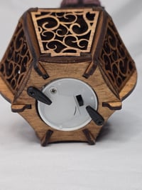 Image 3 of Handcrafted Wooden Lantern | Tea Light Holder | Origami Paper Diffusion