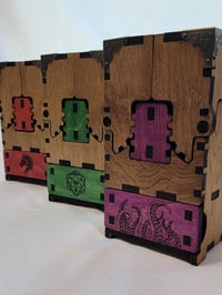 Image 1 of Handcrafted Dice  Game Card Storage Box | Unique Mechanism | Ideal for DnD, MTG, TCG Players