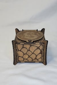 Image 2 of Handmade Dragon Design Wooden Box | Celtic and Norse Inspired Keepsake Container