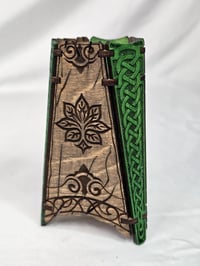 Image 3 of Handmade Celtic | Wicked Tealight Candle Holders | Rustic Wood Decor with Engraved Designs