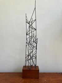 Image 4 of Vintage Minimalist Brutalist Skeletal Tower Sculpture, Unsigned, Circa 1970s