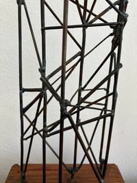 Image 15 of Vintage Minimalist Brutalist Skeletal Tower Sculpture, Unsigned, Circa 1970s