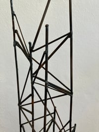 Image 14 of Vintage Minimalist Brutalist Skeletal Tower Sculpture, Unsigned, Circa 1970s