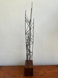Image 10 of Vintage Minimalist Brutalist Skeletal Tower Sculpture, Unsigned, Circa 1970s
