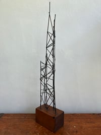 Image 6 of Vintage Minimalist Brutalist Skeletal Tower Sculpture, Unsigned, Circa 1970s