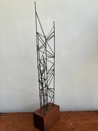 Image 7 of Vintage Minimalist Brutalist Skeletal Tower Sculpture, Unsigned, Circa 1970s