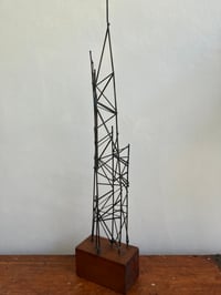 Image 11 of Vintage Minimalist Brutalist Skeletal Tower Sculpture, Unsigned, Circa 1970s