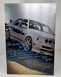 LARGE Jesse's Volkswagen Jetta Metal Poster  AUTOGRAPHED 
