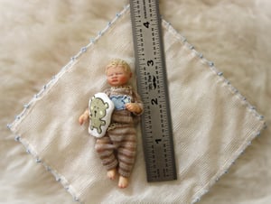 Image of OOAK 1/12 Scale Miniature Realistic Little Boy "Noah"