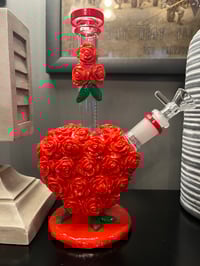 Image 1 of  Roses Glass Bong 9"