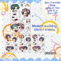 【PREORDER】M.X.T.X Couple Wedding Modern Sticker Sheet