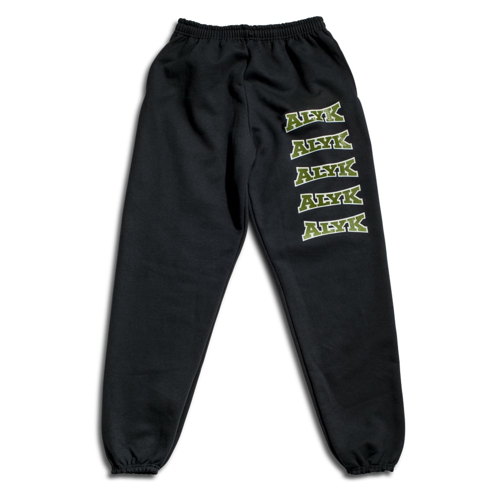 Image of Varsity Midweight Sweatpants - Black